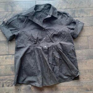 Club Monaco Short Sleeve Button Down Blouse